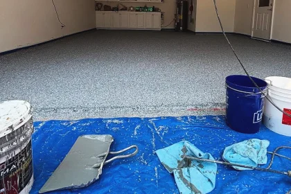 Graniflex garage floor coatings applied in a jobsite considering dew point conditions
